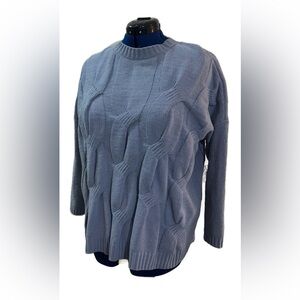 J. Jill Blue Quartz Chenille Sweater